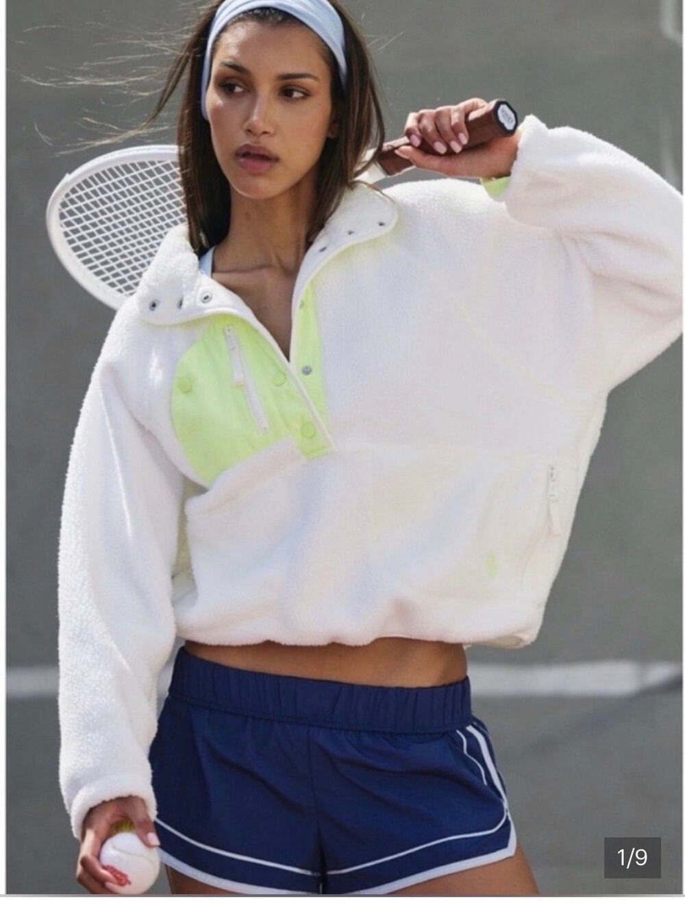 FP Movement Hit The Slopes Fleece Pullover in White Size XS